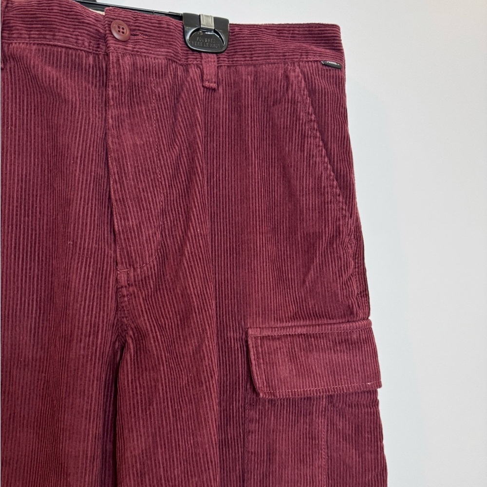New Vans Burgundy Micro Dazed Cargo corduroy Pants size 33 - Picture 3 of 8